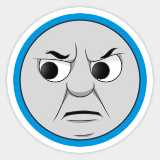 Thomas grumpy face Sticker